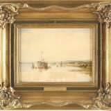 KONVOLUT ZWEIER GEMÄLDE: (1) JULIUS HINTZ (C. 1805-1862); (2) GERARD KOECKOEK (ATTR.) (1871-1956) Dampfschiff am Strand (1); Zwei Segelboote (2) - фото 4