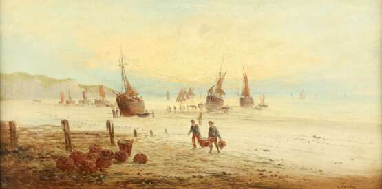LOUIS GABRIEL EUGÈNE ISABEY (ATTR.) 1803 Paris - 1886 ebenda Ankunft der Fischerboote - фото 1