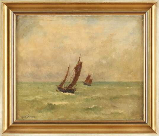 MARIE AUGUSTE FLAMENG 1843 - 1893  Segelboote auf offenem Meer - photo 2