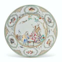 A FAMILLE ROSE 'PRONK DOCTORS' PLATE