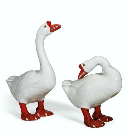 A LARGE PAIR OF GEESE - photo 1