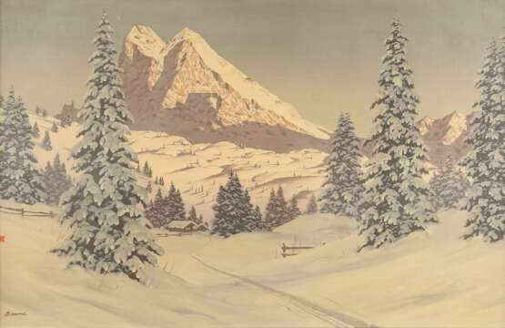 HANS SMATLAK BARMA 1903 Wien - 1978 ? Sonnenaufgang in den winterlichen Alpen - photo 1