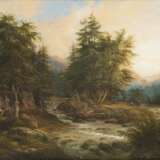 SÜDDEUTSCHER MALER Tätig Mitte 19. Jahrhundert Am Wildbach im Gebirge - фото 1