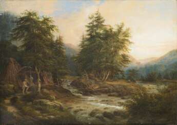 SÜDDEUTSCHER MALER Tätig Mitte 19. Jahrhundert Am Wildbach im Gebirge