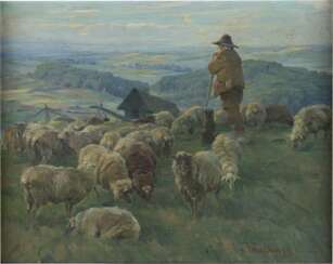 CARL VALENTIN 1885 Düsseldorf - 1966 SCHÄFER MIT HERDE