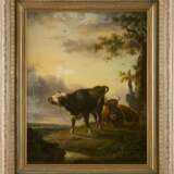 JAN BAPTIST KOBELL (UMKREIS) 1778 Delfshaven - 1814 Amsterdam Zwei rastende Kühe - Foto 2