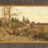 MORITZ MÜLLER 1868 - 1934 Zwei Füchse auf Fasanenjagd - Foto 2