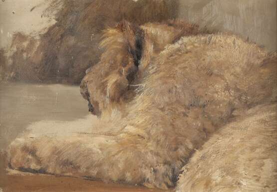 DEUTSCHER TIERMALER Tätig 1. H. 20. Jahrhundert Studie eines Löwenjungen - Foto 1