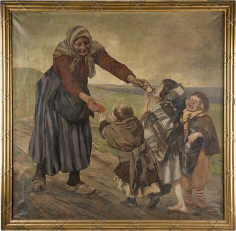 PETER JOHANN THEODOR JANSSEN 1844 Düsseldorf - 1908 ebenda Bäuerin mit Kindern - Foto 2