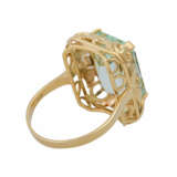 Ring mit Aquamarin im achteckigen Scherenschliff ca. 11 ct, - Foto 3