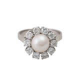 Ring mit Perle und Brillanten - photo 2