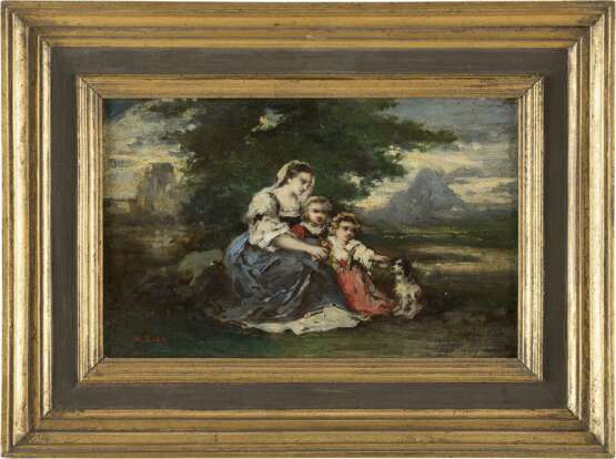 NARCISSE VIRGILIO DIAZ DE LA PENA (ATTR.) 1807 Bordeaux - 1876 Menton Mutter mit ihren Kindern - photo 2