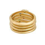 4-bändiger Ring mit Farbsteinen, - photo 4