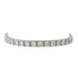 Riviérè-Armband ausgefasst mit 35 Brillanten zusammen ca 5,6 ct, - Foto 1