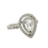 Ring mit Diamanttropfen ca. 0,71 ct, - photo 1