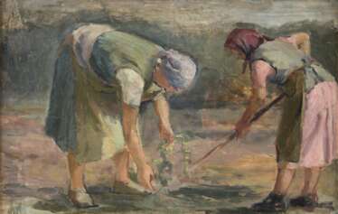 DEUTSCHER IMPRESSIONIST 1. Hälfte 20. Jahrhundert Zwei Bäuerinnen bei der Ernte