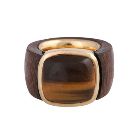 Ring aus Holz mit Tigerauge - фото 1