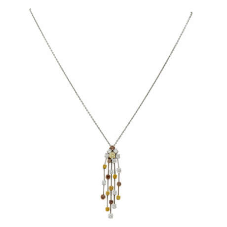 Collier mit Brillanten zusammen 3,32 ct, - фото 1