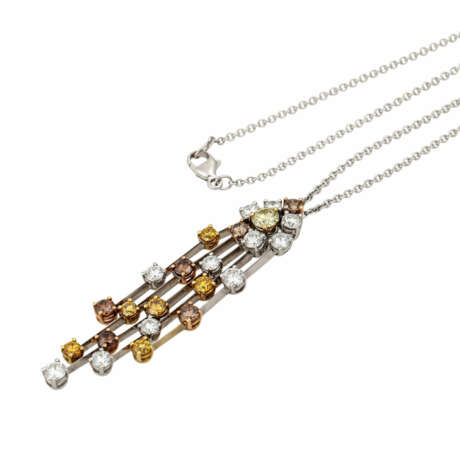 Collier mit Brillanten zusammen 3,32 ct, - фото 4