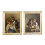 PETERS, PIETRONELLA (Stuttgart 1848-1924), Paar Kinderbildnisse, - Foto 1