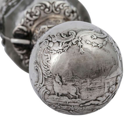 NIEDERLANDE außergewöhnlicher Glasflakon mit Silber-Montur, Ende des 19. Jahrhundert. - фото 5