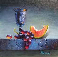 "Still life with a goblet and grapes"