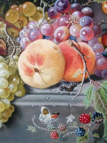 Painting “Still life with fruit in a niche”, Canvas on the subframe, Oil paint, Realist, Still life, Russia, 2018 - photo 4