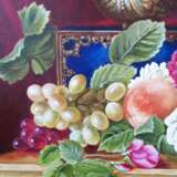 Gemälde „Obst in einer Elfenbeinvase.“, Leinen, Ölfarbe, Klassizismus, Stillleben, 2018 - Foto 3