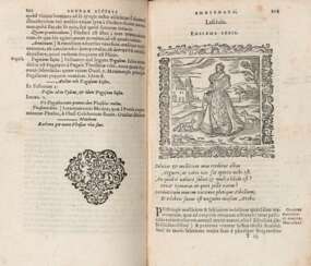 ALCIATO Andrea (1492-1550) - Omnia emblemata [CON:] MINOEM, Claudio. Notae posteriores ad alciati emblemata. Paris: Ioannem Richerium, 1589. 