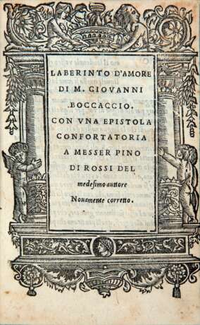 BOCCACCIO, Giovanni (1313-1375) - Laberinto d'amore. Venice: Bindoni e Pasini, 1529. - фото 1