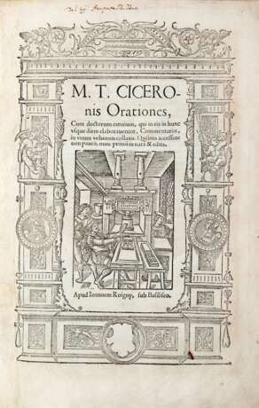 CICERONE, Marco Tullio (106 A.C.-43 A.C.) - Orationes, cum doctorum omnium. Paris: Jean de Roigny, 1536. - Foto 1