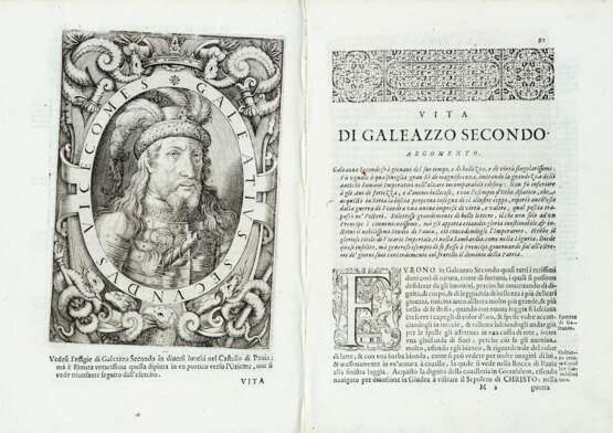 GIOVIO, Paolo (1483-1552) - Le vite dei dodici Visconti che signoreggiarono Milano. Milan: Giovanni Battista Bidelli, 1645. - photo 1