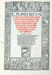 PLINIO, Gaio Secondo (23-79 d.C.) - Naturalis historiae libri XXXVII - Prima pars Plyiniani indicis. Venice: Melchiorre Sessa e Pietro Ravani, 1525. 