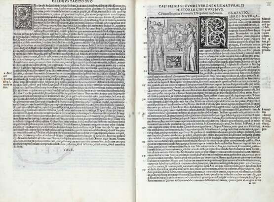 PLINIO, Gaio Secondo (23-79 d.C.) - Naturalis historiae libri XXXVII - Prima pars Plyiniani indicis. Venice: Melchiorre Sessa e Pietro Ravani, 1525. - photo 2