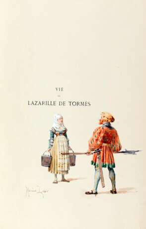 [LELOIR, Maurice (1853-1940); illustratore] - MENDOZA DE, Hurtado de (1503-1575) - Vie de la Lazarille de Tormes. Paris: H. Launette, 1886. - фото 1