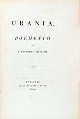 MANZONI, Alessandro (1785-1873) - Urania. Milan: Stamperia Reale, 1809. 