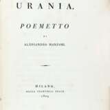 MANZONI, Alessandro (1785-1873) - Urania. Milan: Stamperia Reale, 1809. - Foto 1