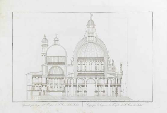 CICOGNARA, Leopoldo (1767-1834) - Le fabbriche più cospicue di Venezia. Venice: G. Antonelli, 1858. - Foto 1