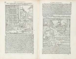 AGRICOLA, Georgius (1494-1555) - De l'arte de metalli. Basel: per Hieronimo Frobenio et Nicolao Episcopio, 1563. 