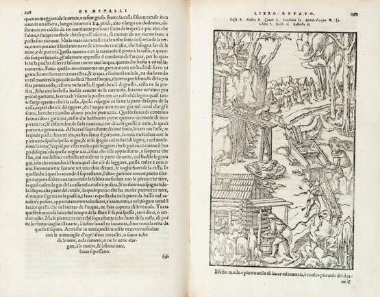 AGRICOLA, Georgius (1494-1555) - De l'arte de metalli. Basel: per Hieronimo Frobenio et Nicolao Episcopio, 1563. - Foto 3