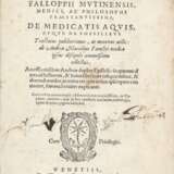 FALLOPPIO, Gabriele (1523-1562) - De medicatis aquis atque de fossilibus. Venice: Stella, 1569. - Foto 1