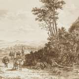 DEUTSCHE LANDSCHAFTSMALER Tätig im 19. Jahrhundert 5 LANDSCHAFTEN MIT FIGURENSTAFFAGE - Foto 3