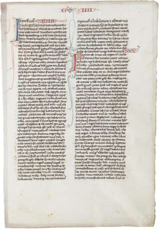 EINZELSEITE AUS EINER BIBEL Frankreich, 15. Jahrhundert - Foto 1