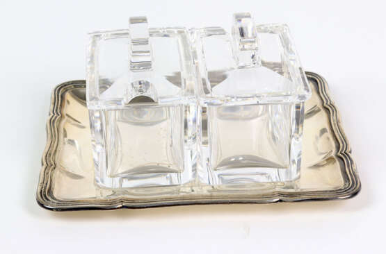 Kristallmenage auf Silbertablett - Foto 1