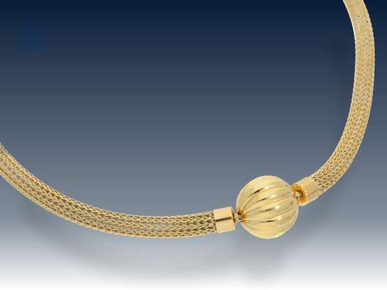 Kette/Collier: sehr hochwertiges, goldenes "Strumpfband"-Collier mit großer und dekorativer Nittel-Wechselschließe - фото 1