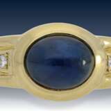 Ring: dekorativer, ehemals teurer vintage Saphir/Brillant-Damenring - Foto 2