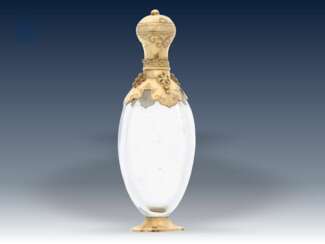 Flacon: antiker Parfumflacon mit Originalbox, 19.Jh.