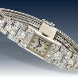 Armbanduhr: Art déco Diamantuhr aus Platin, 30er Jahre - фото 1