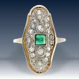 Ring: hochfeiner, antiker Damenring mit Turmalin/Diamantbesatz, vermutlich England um 1920 - фото 1