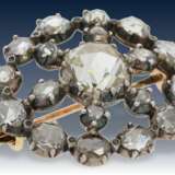 Brosche: seltene, feine antike Diamantbrosche, ca. 4ct Diamantrosen , 19. Jahrhundert - фото 2